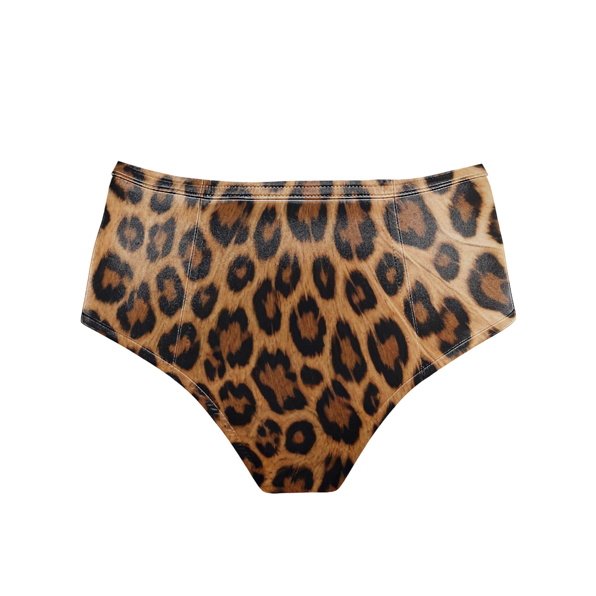 Bonjour Sleep Satin Highwaisted Panties: Leopard