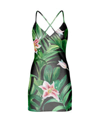Bonjour Sleep Dress: Green Palm