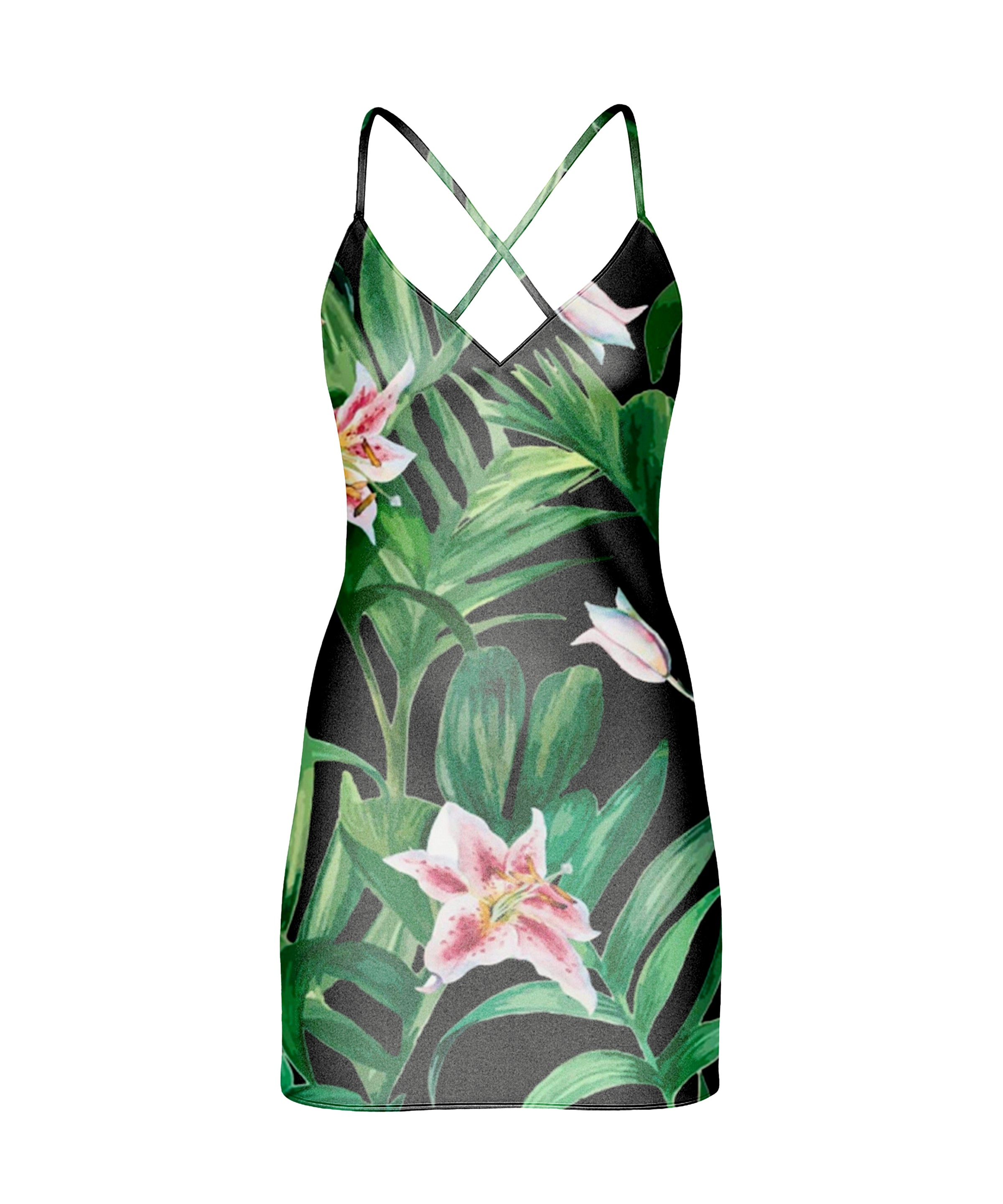 Bonjour Sleep Dress: Green Palm