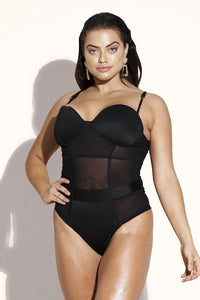 Jadore Swim One Piece: Black