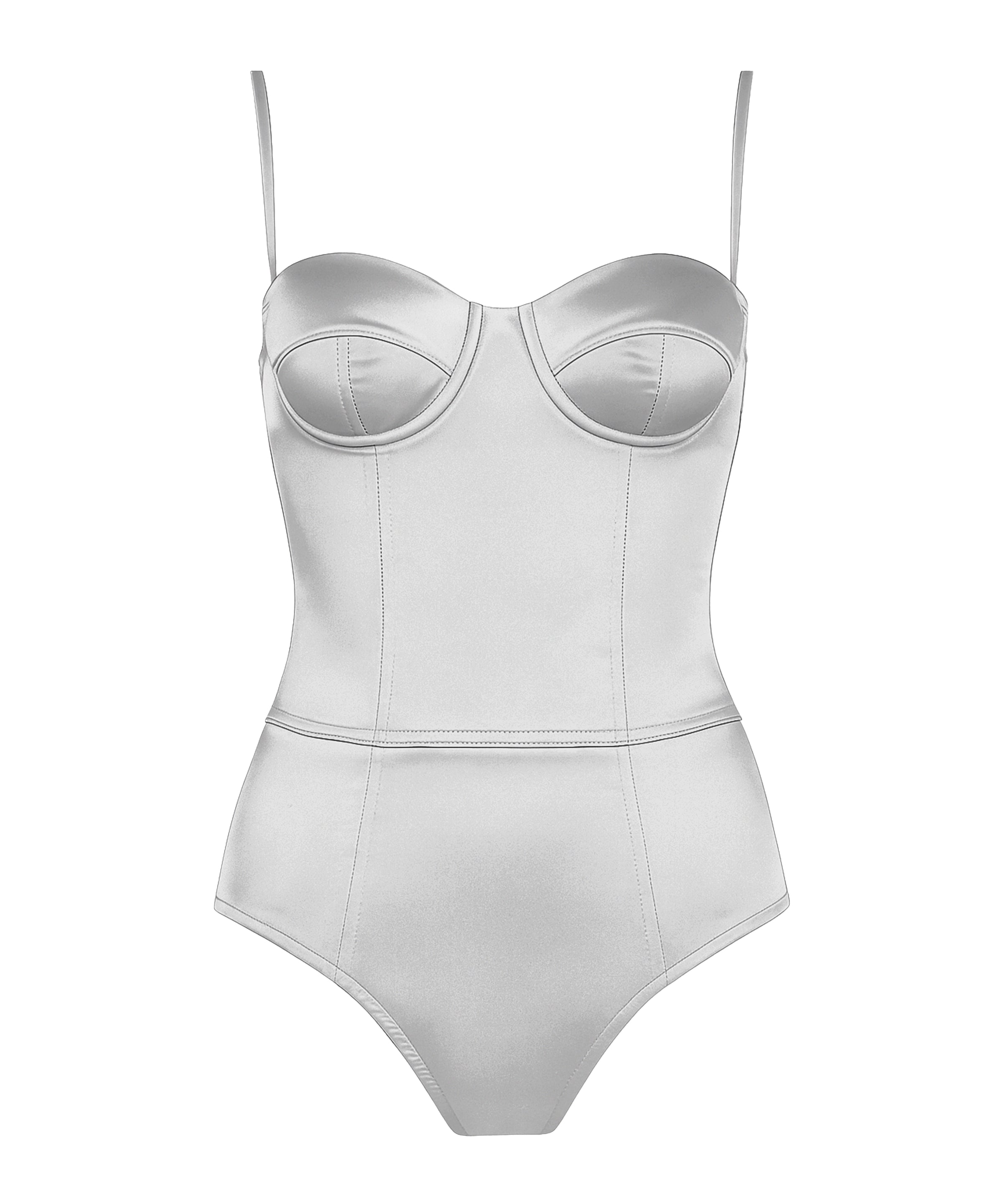 Bella Sleep Satin Teddy: Silver