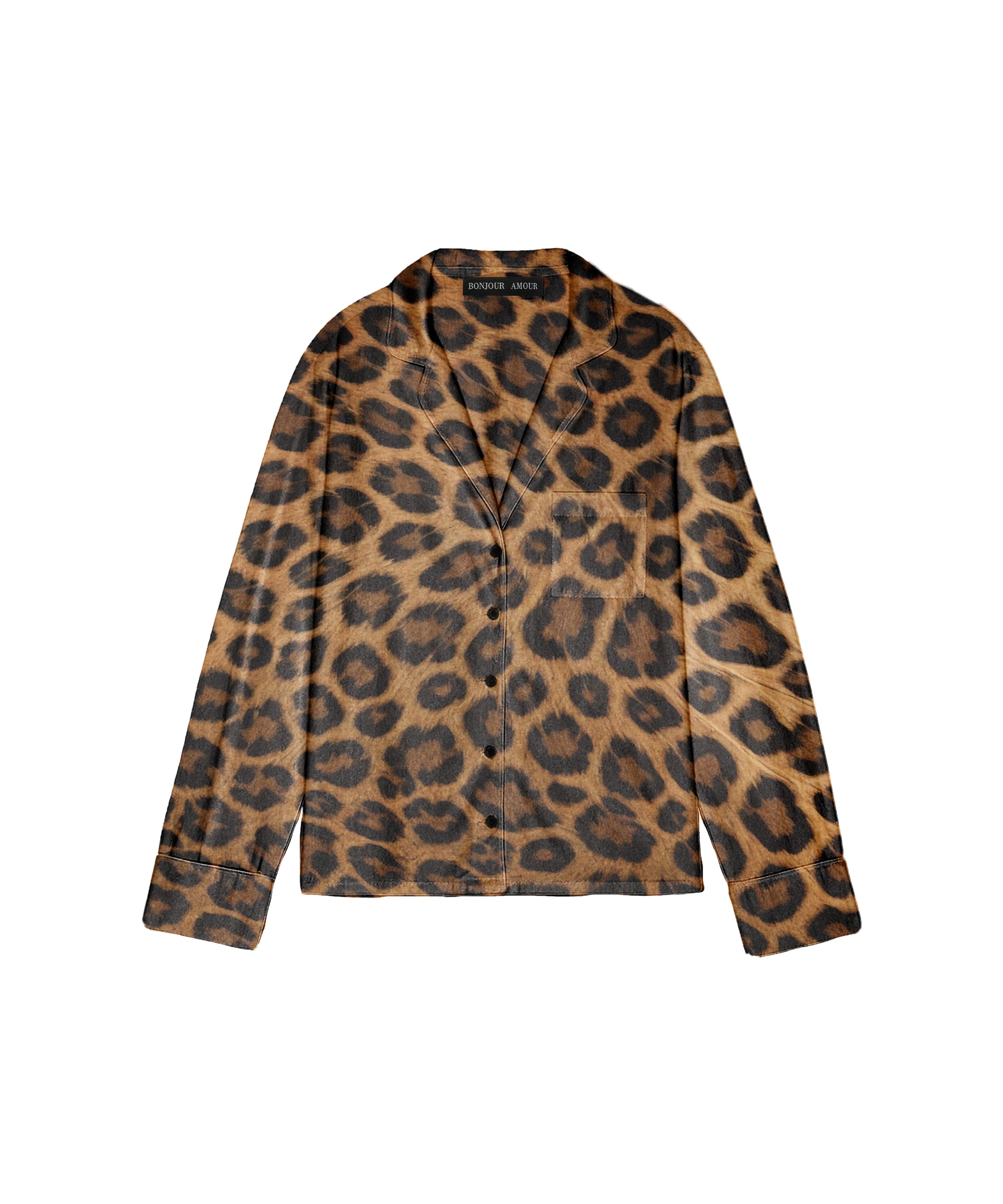 Bonjour Oversized Sleep Shirt: Coco Leopard