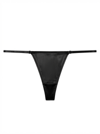 Bonjour Sleep Satin Thong: Black